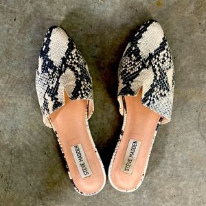 Steve Madden Snakeskin slides - gently used